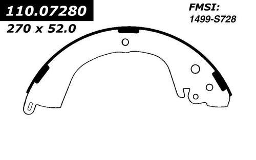 Centric 111.07280 brake pad or shoe, rear-new brake shoe-preferred
