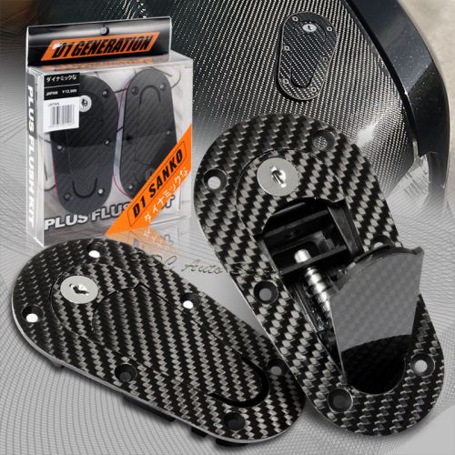 Buy JDM Carbon Fiber Hood Pin Plus Flush Mount latch Kit Lock W / Keys Universal 1 in Walnut