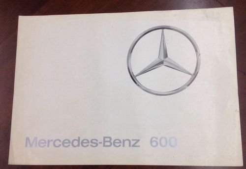 Mercedes-benz 600 vintage adverting brochure 600 der grosse mercedes/the grand
