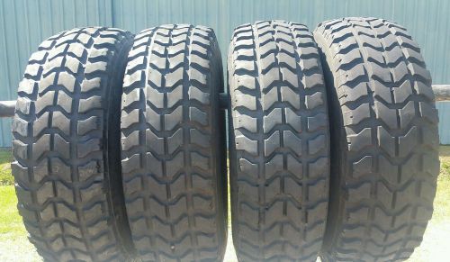 37/12.50r16.5 goodyear wrangler mt hummer (4) tires 80-85% tread 37x12.50x16.5