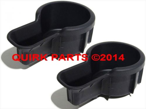 2000-2004 nissan frontier &amp; xterra black rubber console cup holders set oem new