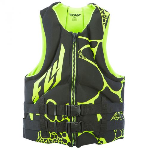 Fly racing neoprene life water sport vest-black/green-2xl