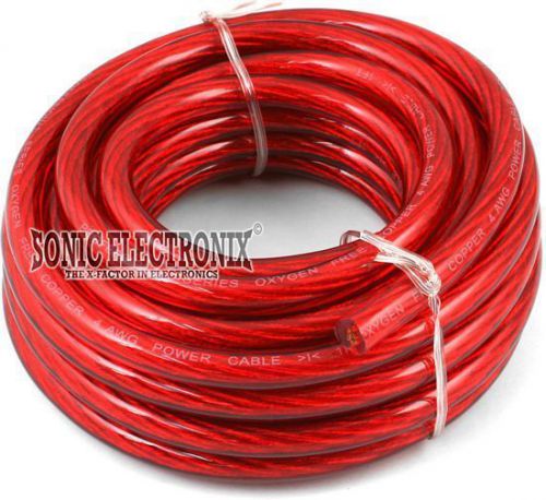 New! hitron pw420r 20 ft. of 4 gauge awg ofc power/ground cable with red jacket