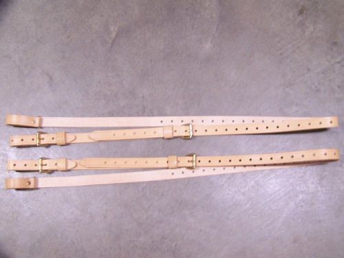 Leather luggage straps for luggage rack/carrier~~(2) strap set~~natural color