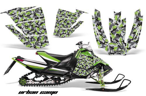 Amr racing sled wrap arctic cat snopro race snowmobile graphics kit 08-11 uc grn