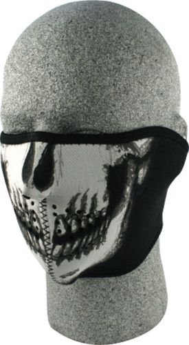 Zanheadgear neoprene half mask glow in the dark skull face - wnfm002hg