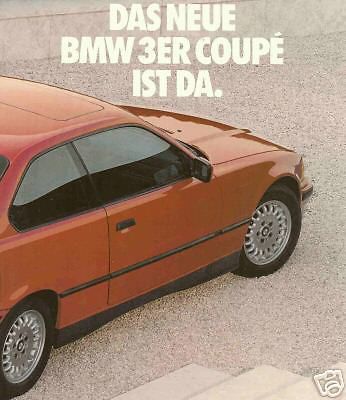 1992 bmw 318is 320i 325i coupe brochure-german text