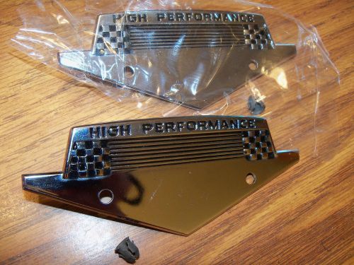 1965-66 mustang "high-performance" fender emblem pair lh/rh (brand new) hi-po289