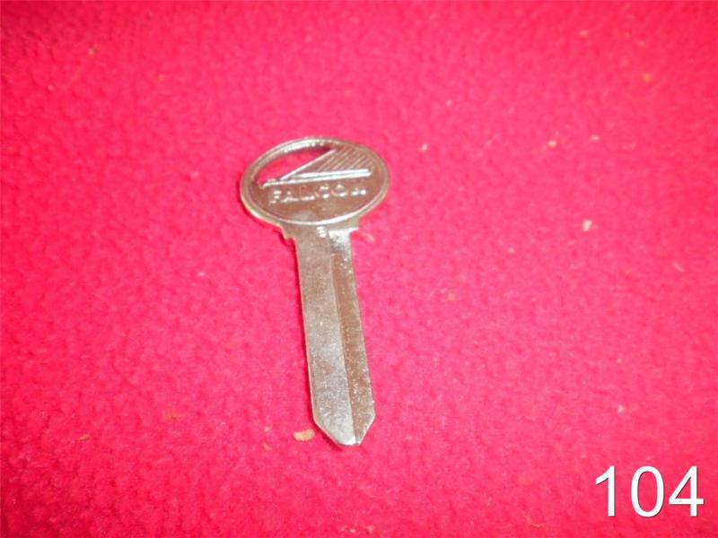 Nos 65-66-67-68-69 ford falcon trunk key