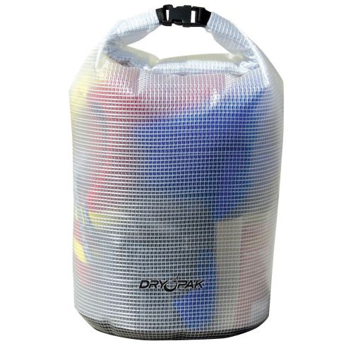 Dry pak roll top dry gear bag - 9-1/2" x 16" - clear