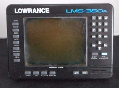 Lowrance lms 350a sonar gps plotter fish finder as is untested