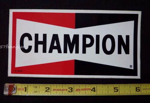 Champion spark plugs 6&#034; decal sticker~original 60&#039;s 70&#039;s vintage~nhra racing
