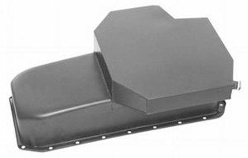 Black 1955-79 sb chevy champion style oil pan - dr