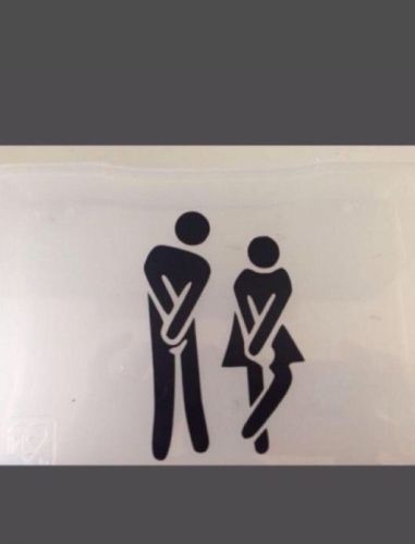 Bathroom people vinyl decal