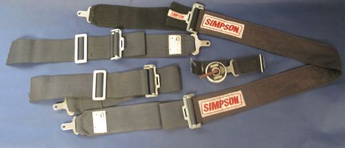 Simpson racing 5-point camlock harness wrap around black nomex covered expired