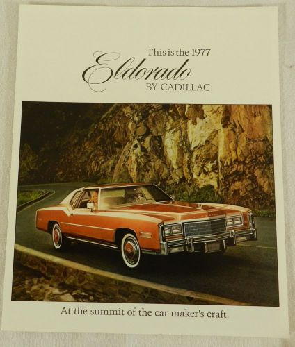 1977 eldorado by cadillac sales brochure literature 4 pages