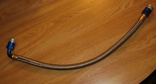 An -8 braided steel hose 21" long w/ str &amp; 90 degree fittings ump bmrs fuel line