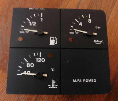 Alfa romeo 75 oil fuel temperature combination gauge veglia 1a 29637.107.743a