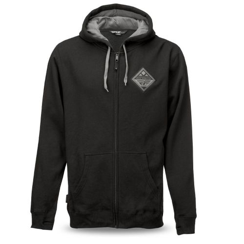 Fly racing patch mens zip up hoody black