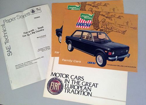 Lot vintage 1970s 1980s fiat sales brochures 124 128 special sedan station wagon