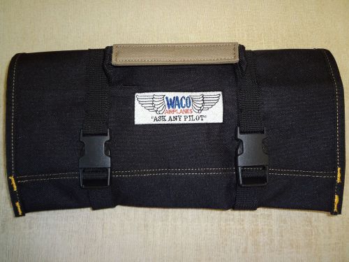 Waco bi plane logo "new all black" !!!! tool roll for your classic waco