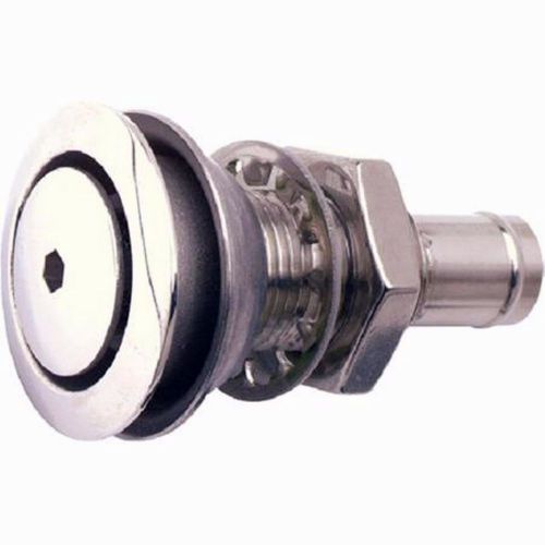 Attwood fuel tank vent flush mount 316 stainless steel #66031 straight 5/8" hose