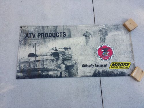 Moose atv products 22" x 46" track banner vinyl poster sign garage