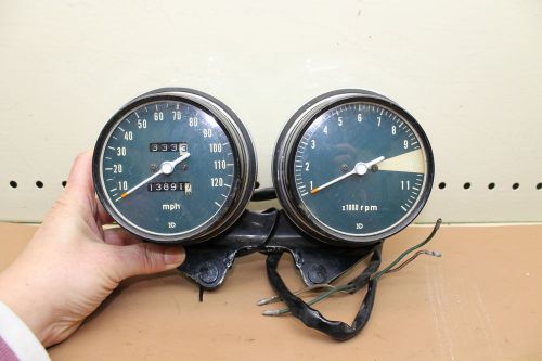 1974 honda cb550 four (#88) speedometer tachometer gauge cluster *tested*