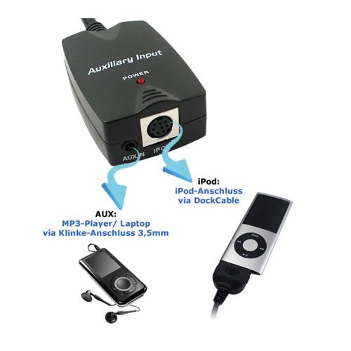 Ipod aux-in musik mp3 adapter gm 12-pin cadillac chevrolet gmc pontiac