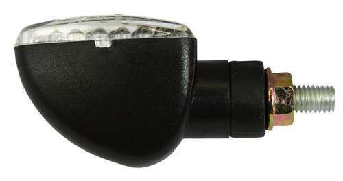 Led black short spear motorcycle signals indicators