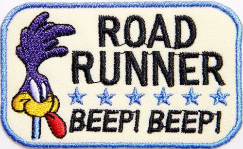 Plymouth roadrunner road runner beep beep racing car patch iron on embroidered