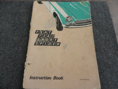 1970 1971 fiat 124 sport spider  owners manual