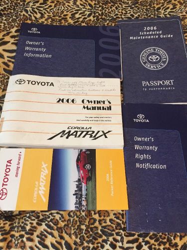 2006 toyota corolla matrix owner manual oem owners