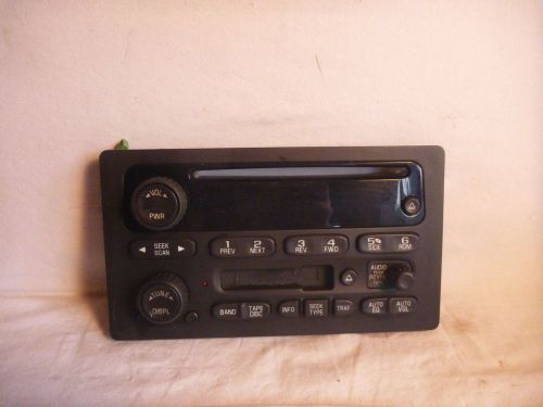 03-05 gm chevrolet gmc tahoe yukon radio cassette cd face plate 15104156 fp2170