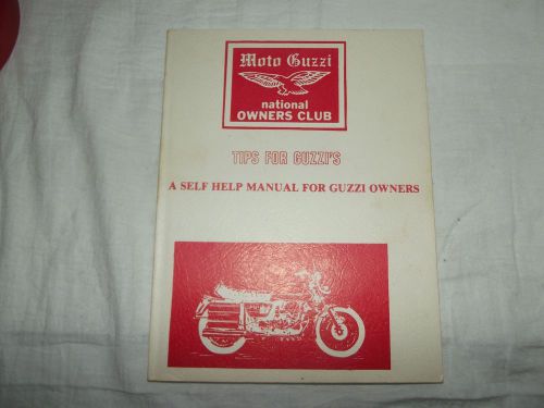 Rare moto guzzi national owners club self help / tips manual booklet 1970&#039;s
