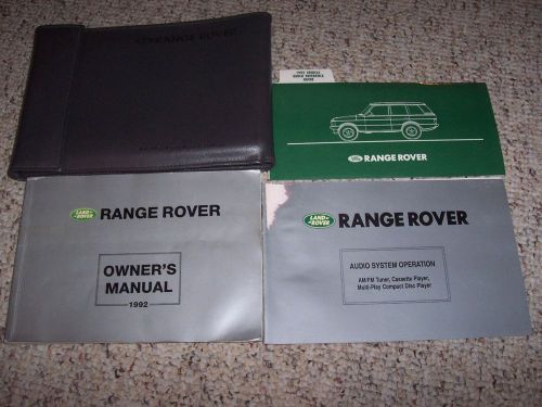 1992 land rover range rover owner&#039;s owner user manual set 4wd county 3.9l v8