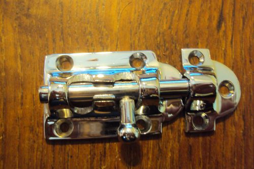 Abi barrel bolt chrome brass solid door catch nos 2073ch