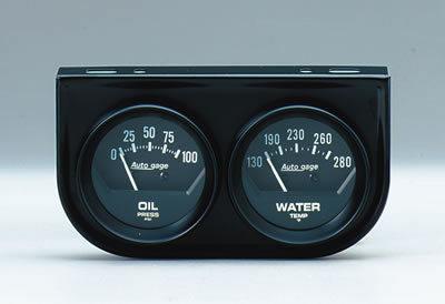 Autometer gauge kit analog auto gage console 2 1/16" water temperature oil 2345