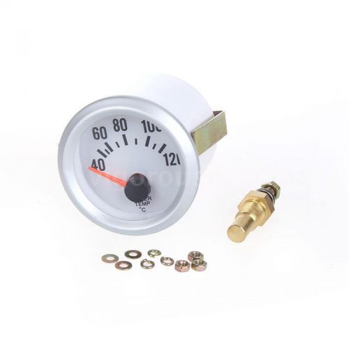 Car 2&#034; 52mm water temperature meter gauge 40~120℃ + sensor blue led light s9e4