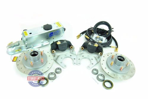 Tie down eng stainless steel disc brake kit 9.6 in single axle w/ actuator