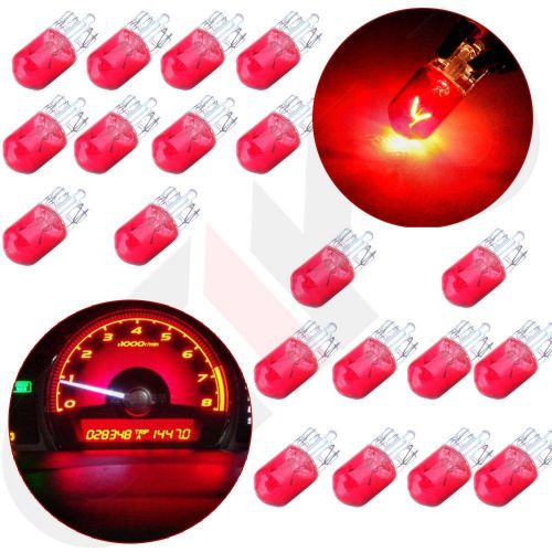 Buy 20Pcs T10 W5W 168 Red Car Halogen Bulbs Cluster Odometer Indicator