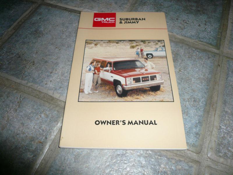 1987 gmc suburban & jimmy owner's manual - glove box  x-8709 a