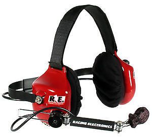 Racing electronics legacy racer 2 way headset #re005 push button mic boom