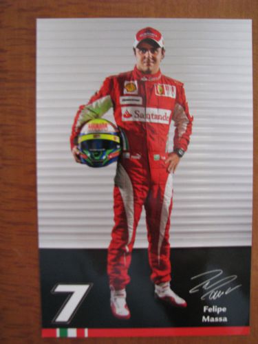 Ferrari factory card of felipe massa ~ print #3670/10