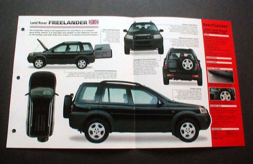 1998 land rover freelander 1.8i unique imp brochure '98