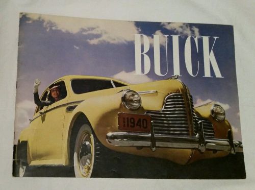 Original 1940 buick car dealer sales brochure special super century roadmaster