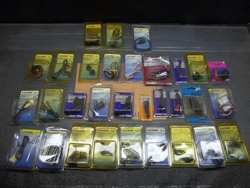 Box lot of 31 misc. electrical pigtails & connectors 