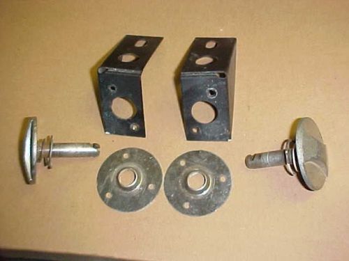 68 shelby gt350 gt500 gt500kr original twist locks, brackets to fiberglass hood