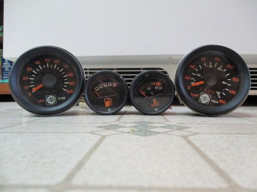 Vintage 86 ski doo formula plus snowmobile gauges temp fuel tach speedo 85 87 88