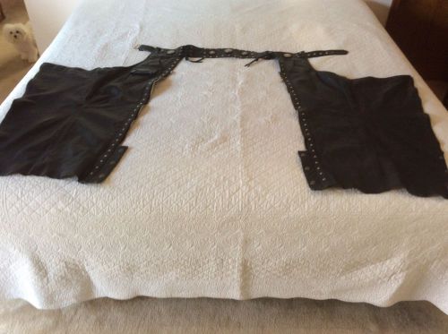 Harley davidson mens leather motorcycle chaps size l